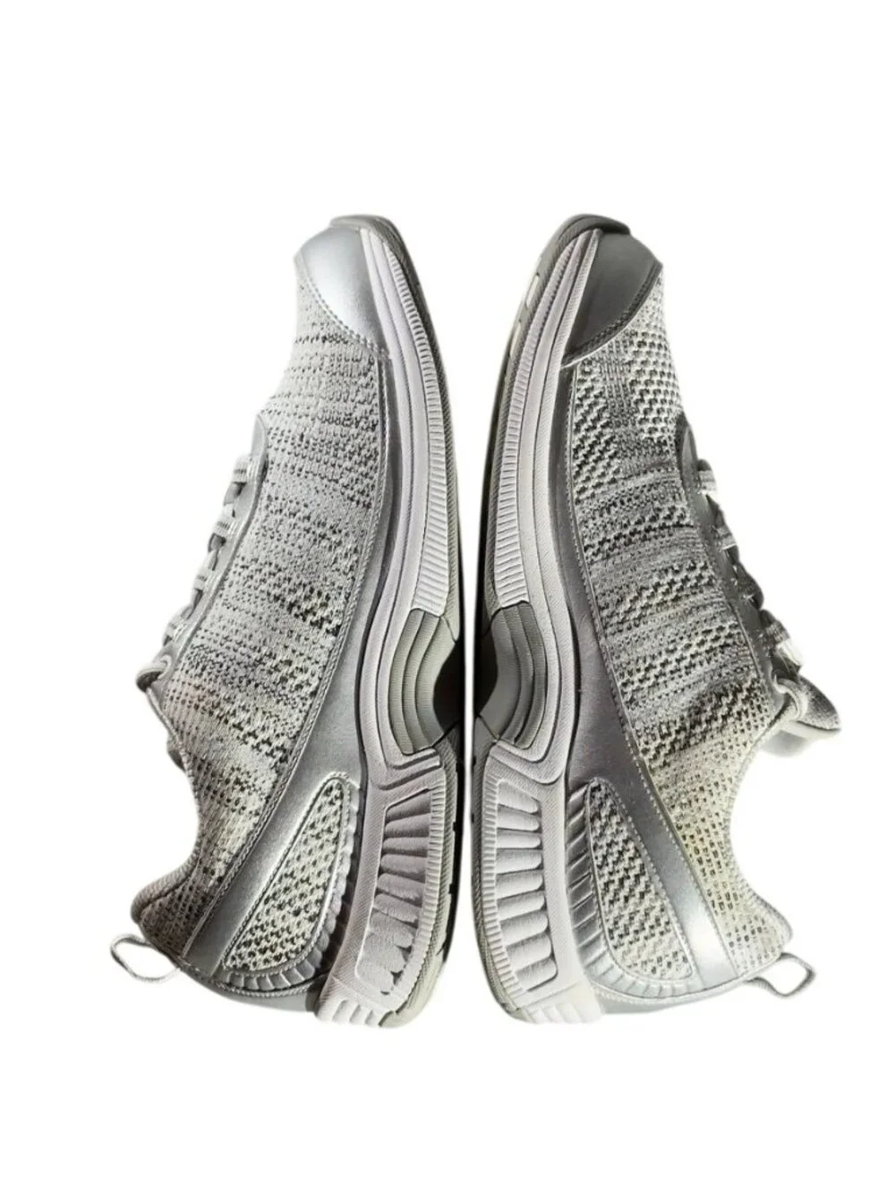 Orthofeet Womens Wide Fit Sneakers Size 12 D Silver/Gray Knit Mesh - Picture 7 of 11